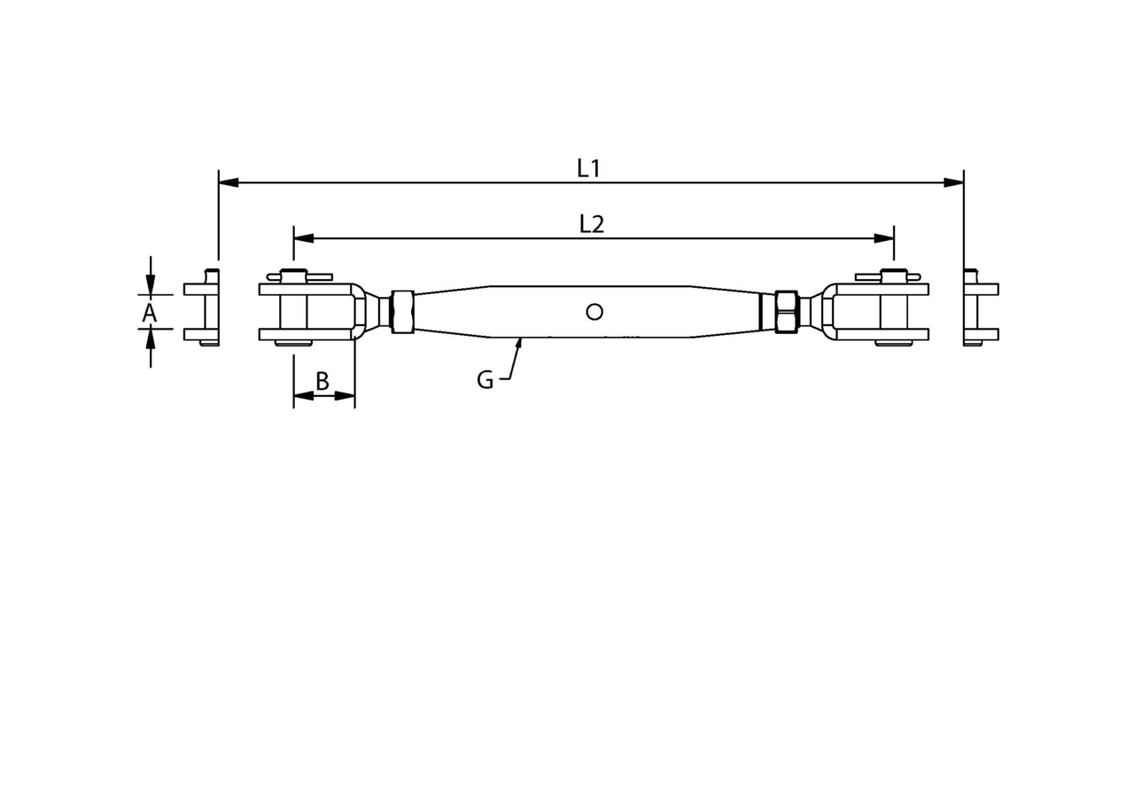 Stainless rigging screw drawing