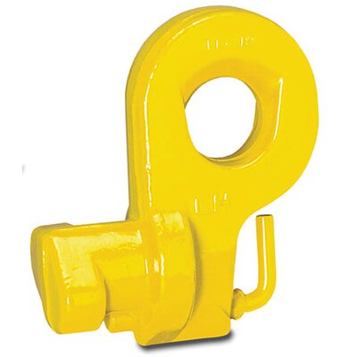 Container lifting lug for mounting horizontally to the side of the container at top or bottom.
