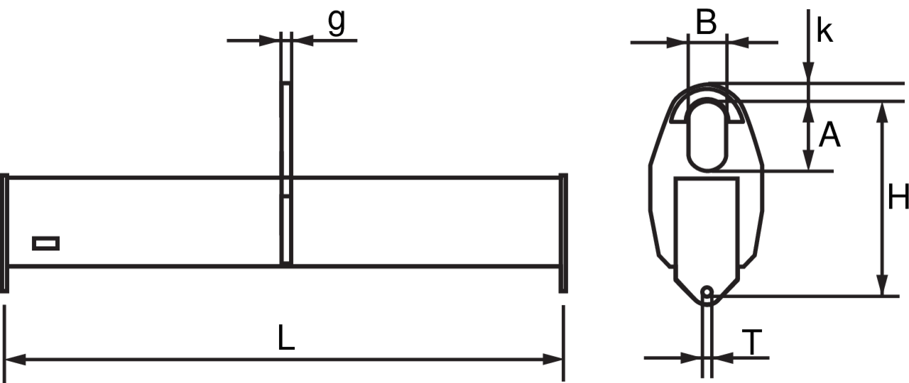  Lifting Beam type 6600 Low profile lifting beam for minimum head room.
