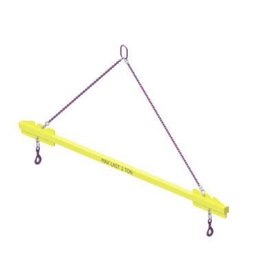 Lifting beam with mulitple hook positions