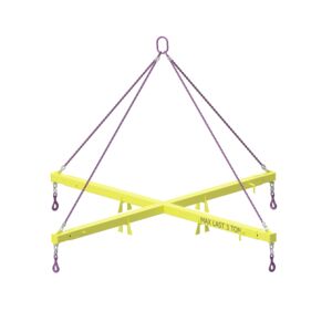 Cross spreader with 4-legged sling