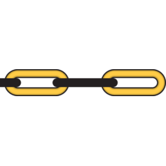 Plastic chain in yellow and black colour Plastic Chain
