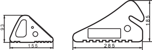We stock 2 types of chocks: 1 for cars and 1 for semi trailers.