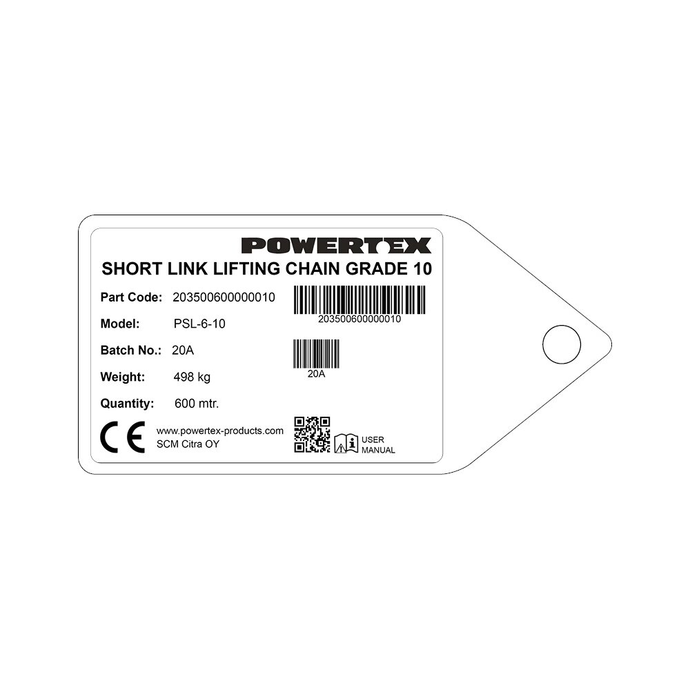 Kortlänkad lyftkätting POWERTEX PSL 