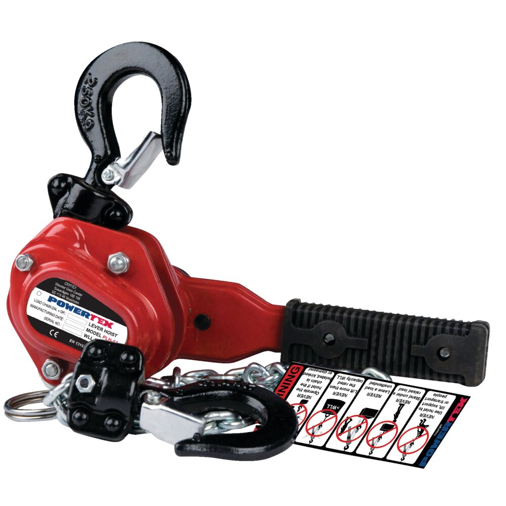Lever Hoist POWERTEX PLHS1, compact light weight CERTEX Svenska