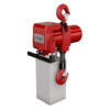 The air chain hoist RED ROOSTER TCR from 250 KG to 2 tons lifting capacity.