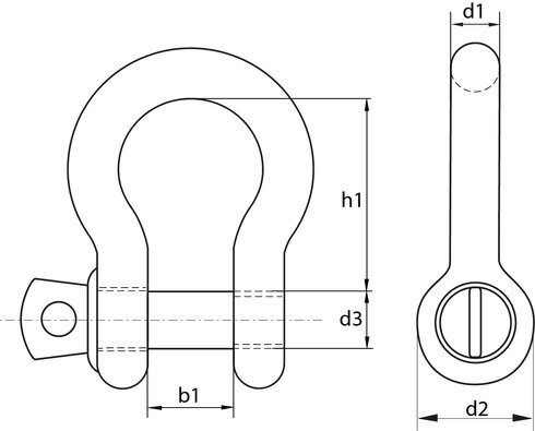 H Shackle drawing