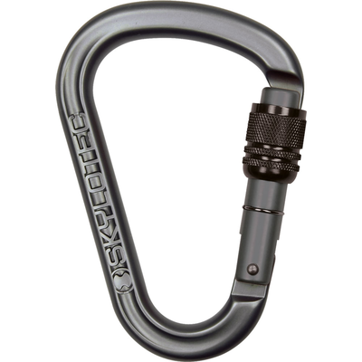 Aluminium carabiner with screw