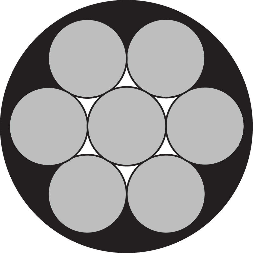 PVC covered Steel wire rope core 1 x 7