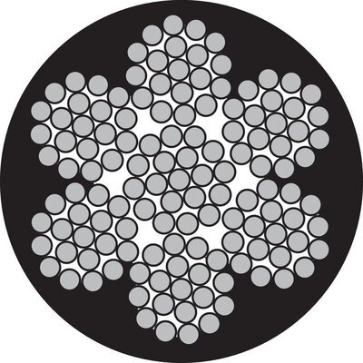 Wire rope Nylon/Polyamide-coated 1x19