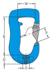 Rundslingskrok X-032, ritning