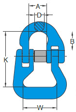 Yoke web sling connector X-016 measurements
